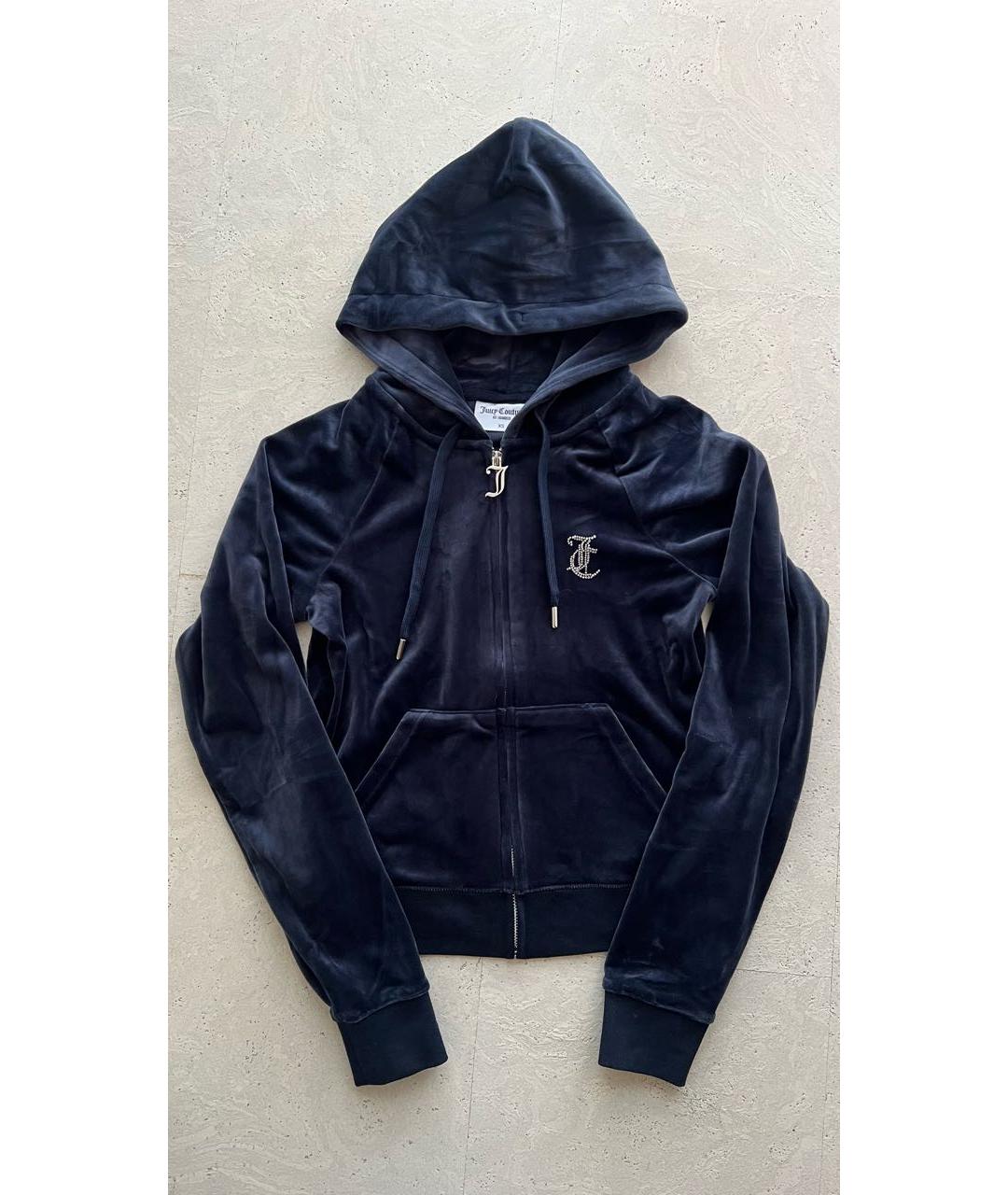 JUICY COUTURE Темно-синий велюровый спортивные костюмы, фото 3