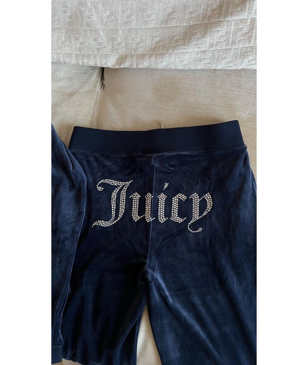 JUICY COUTURE Темно-синий велюровый спортивные костюмы, фото 5