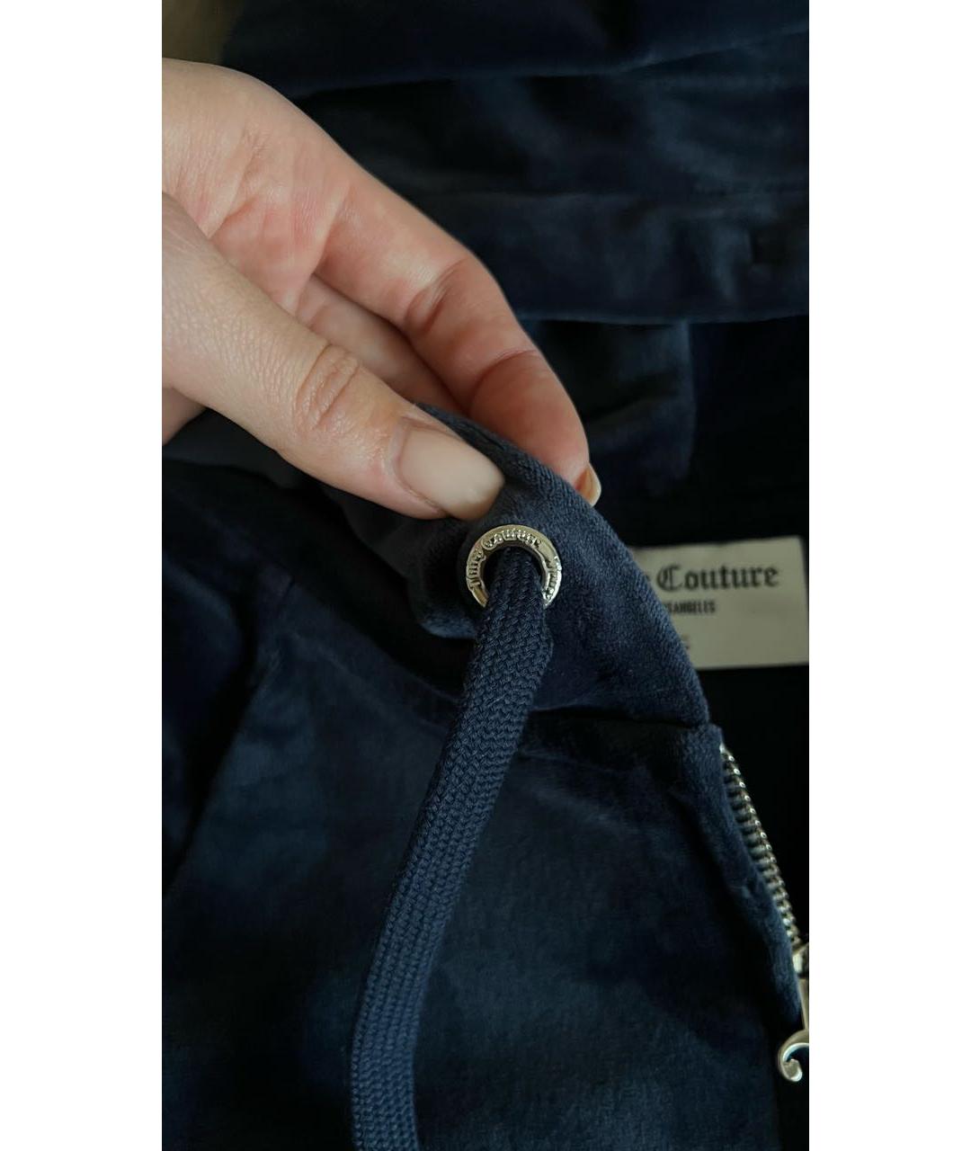 JUICY COUTURE Темно-синий велюровый спортивные костюмы, фото 7