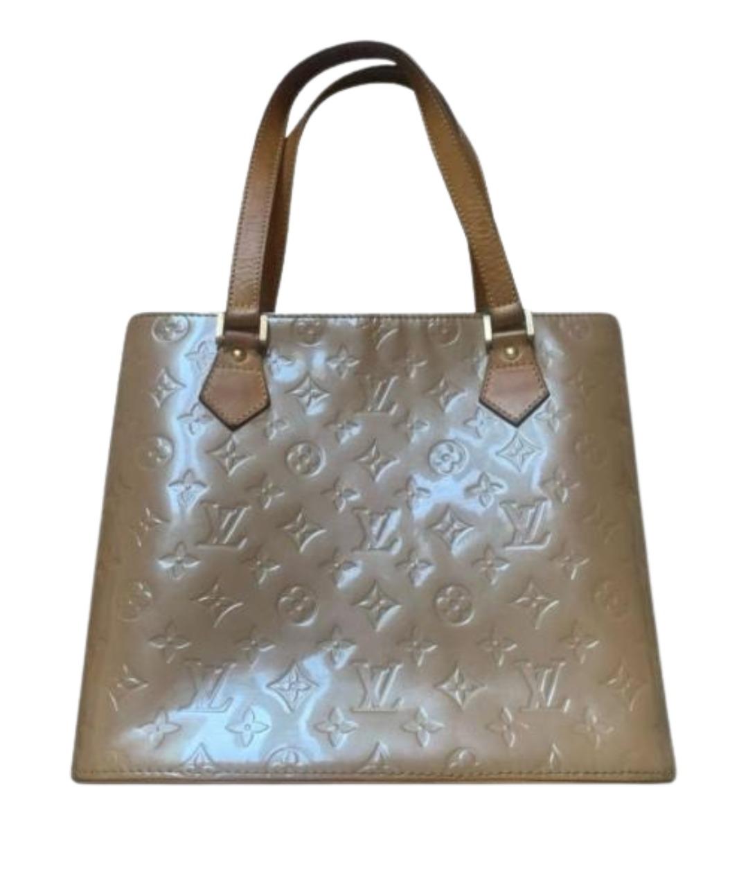 LOUIS VUITTON Бежевая сумка с короткими ручками из лакированной кожи, фото 1