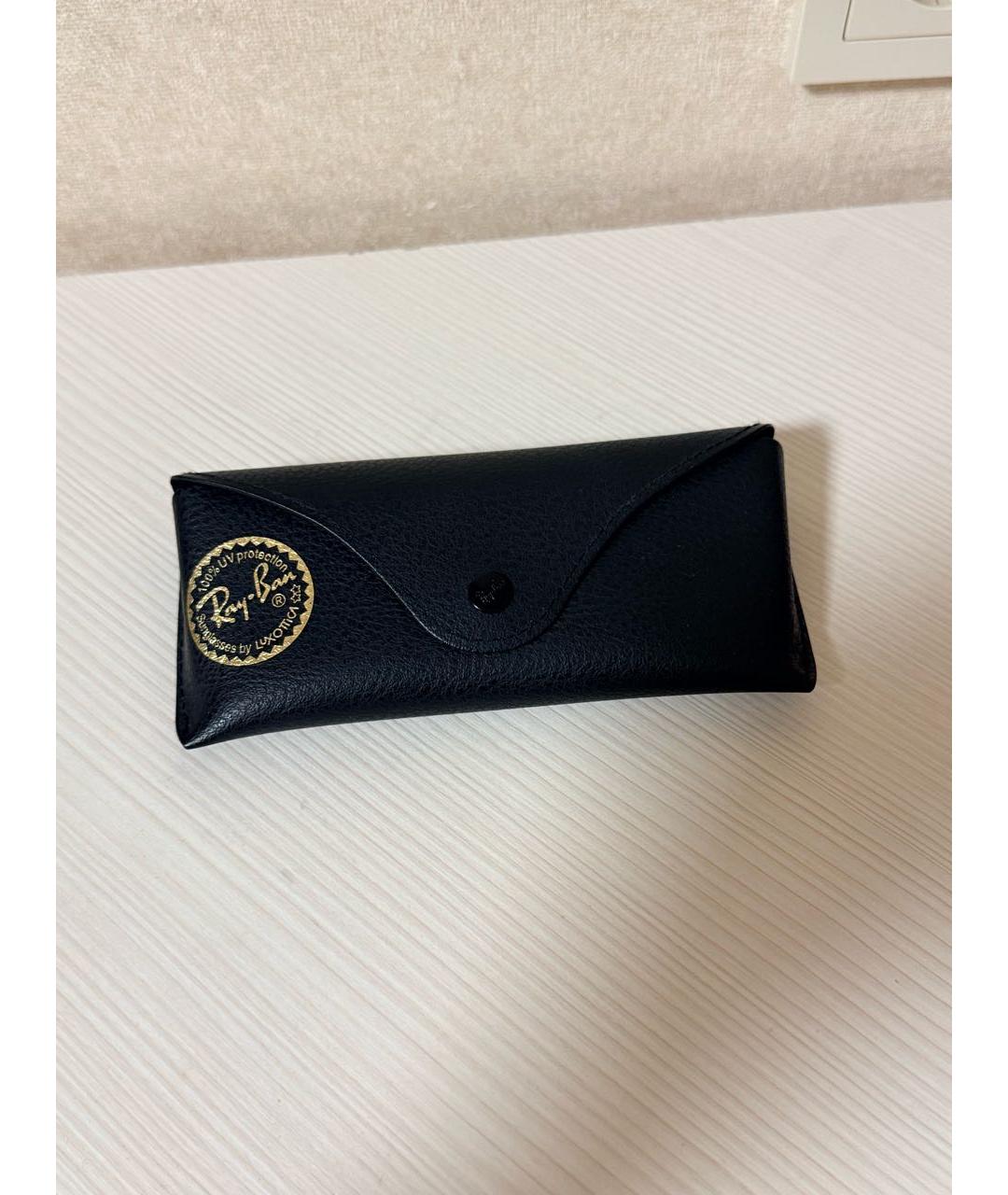 RAY BAN Золотые металлические солнцезащитные очки, фото 4