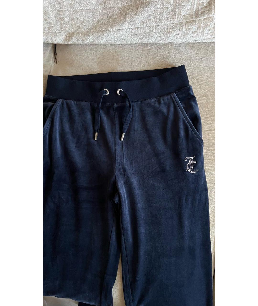JUICY COUTURE Темно-синий велюровый спортивные костюмы, фото 4
