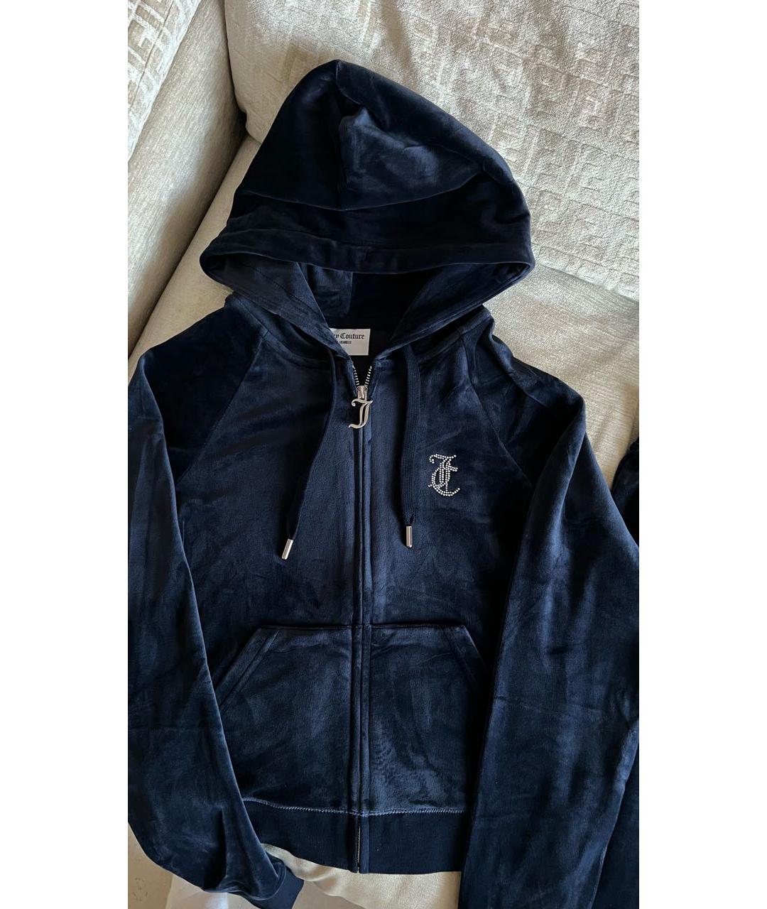 JUICY COUTURE Темно-синий велюровый спортивные костюмы, фото 3
