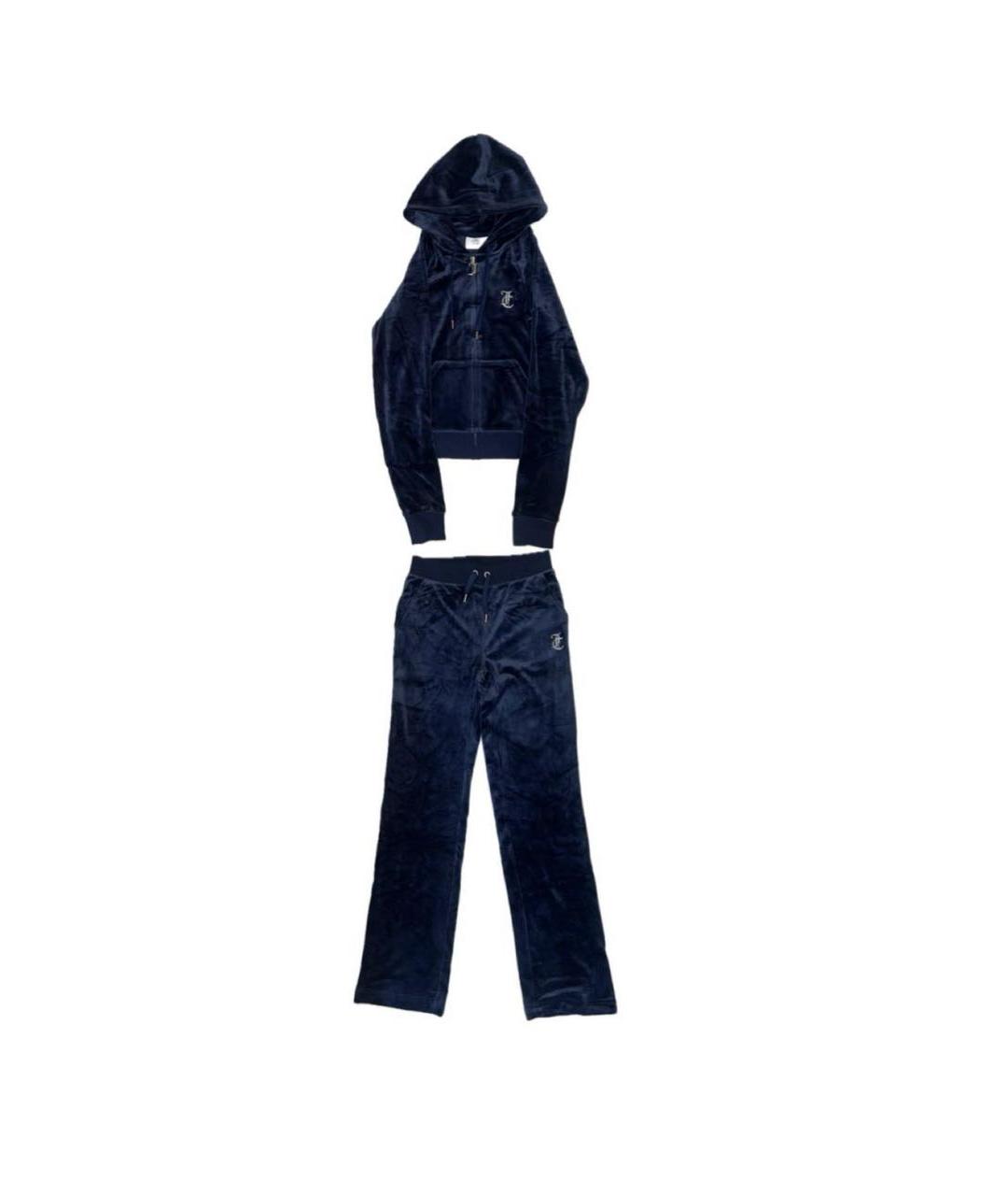 JUICY COUTURE Темно-синий велюровый спортивные костюмы, фото 9