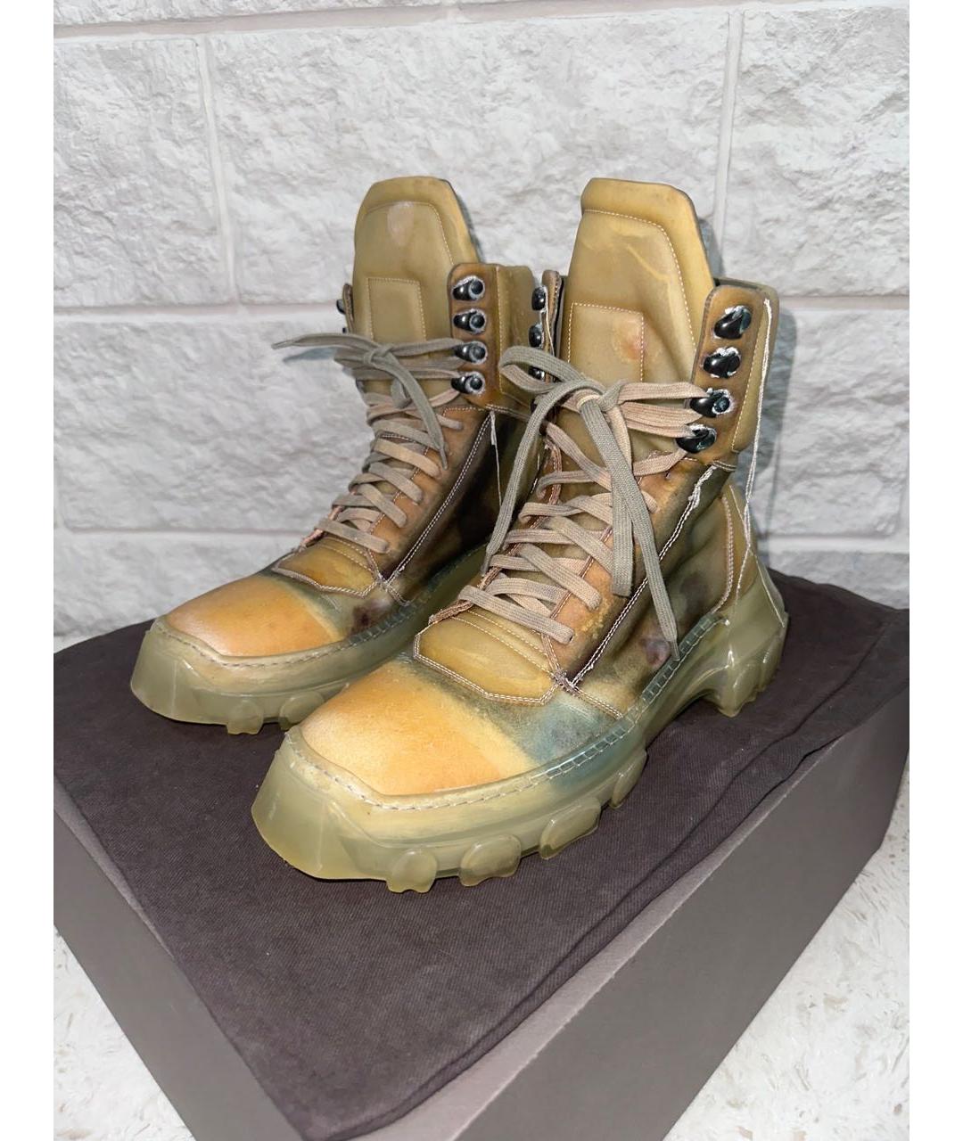 RICK OWENS Кожаные высокие ботинки, фото 2