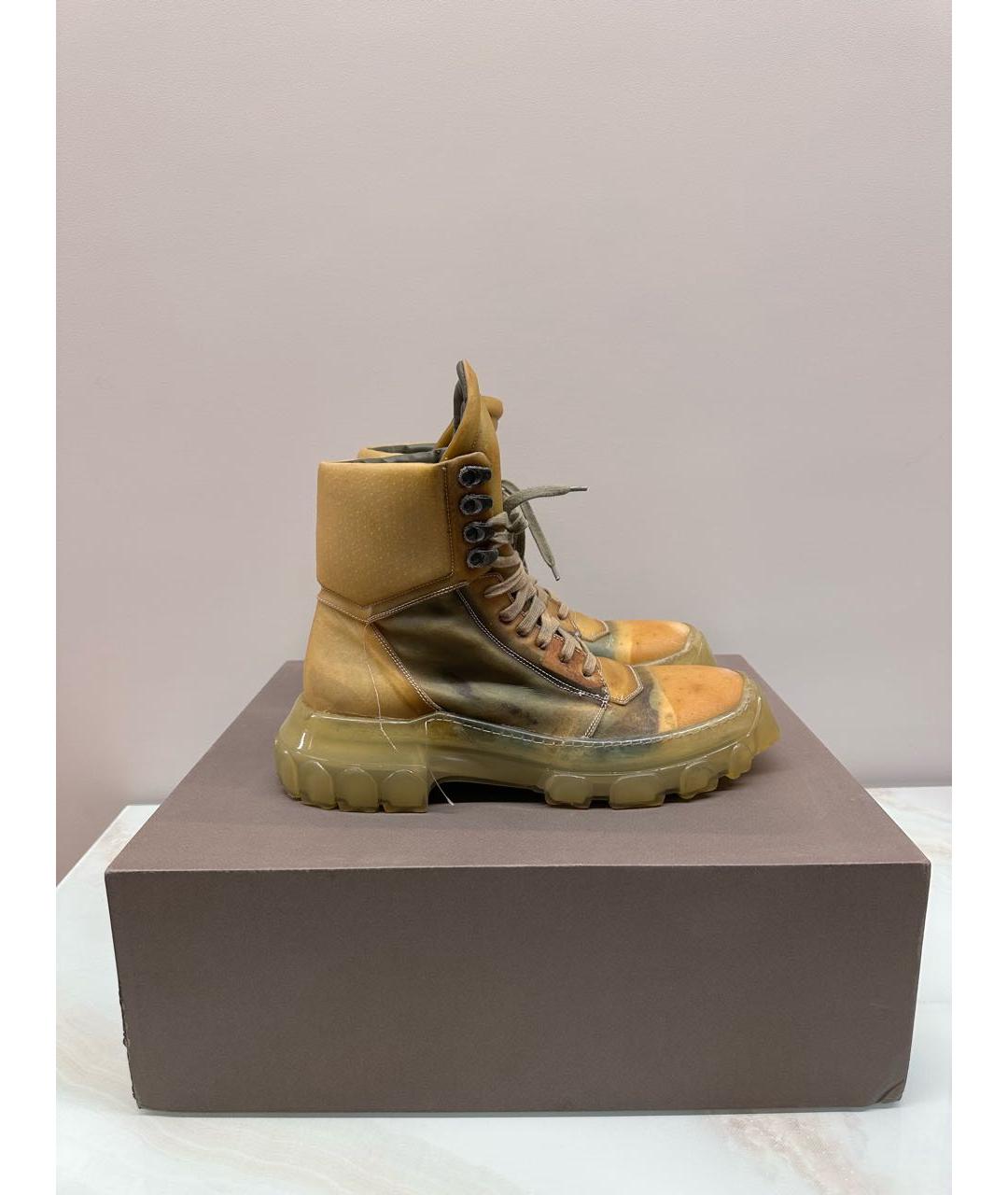 RICK OWENS Кожаные высокие ботинки, фото 7