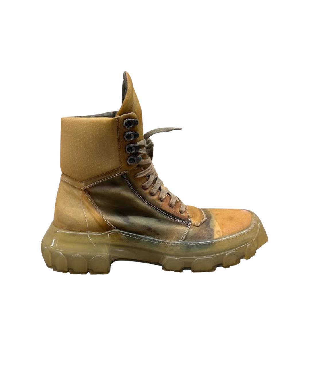 RICK OWENS Кожаные высокие ботинки, фото 1