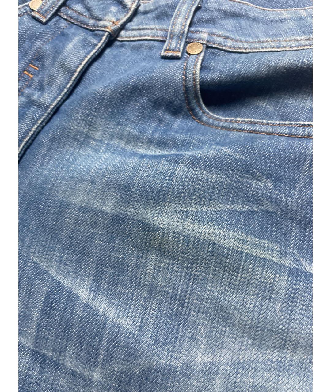 NEIL BARRETT Синие хлопковые джинсы скинни, фото 5