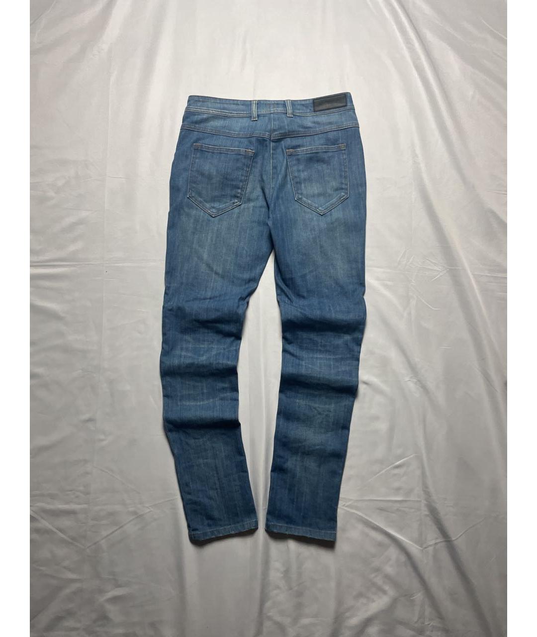 NEIL BARRETT Синие хлопковые джинсы скинни, фото 2