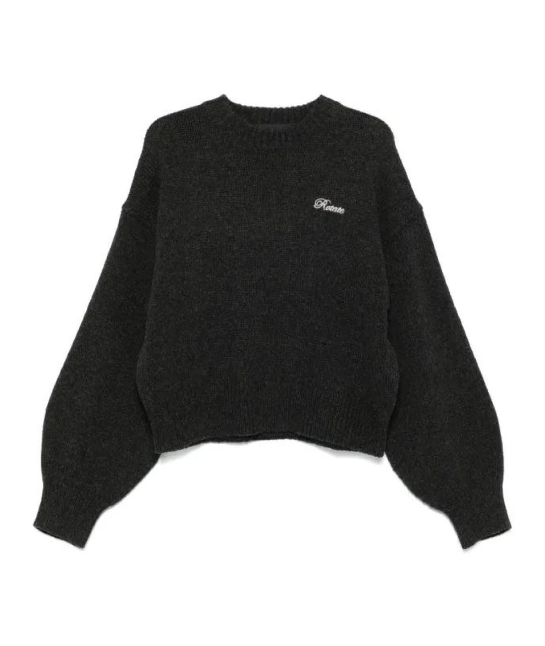 ROTATE Антрацитовый шерстяной джемпер / свитер, фото 9