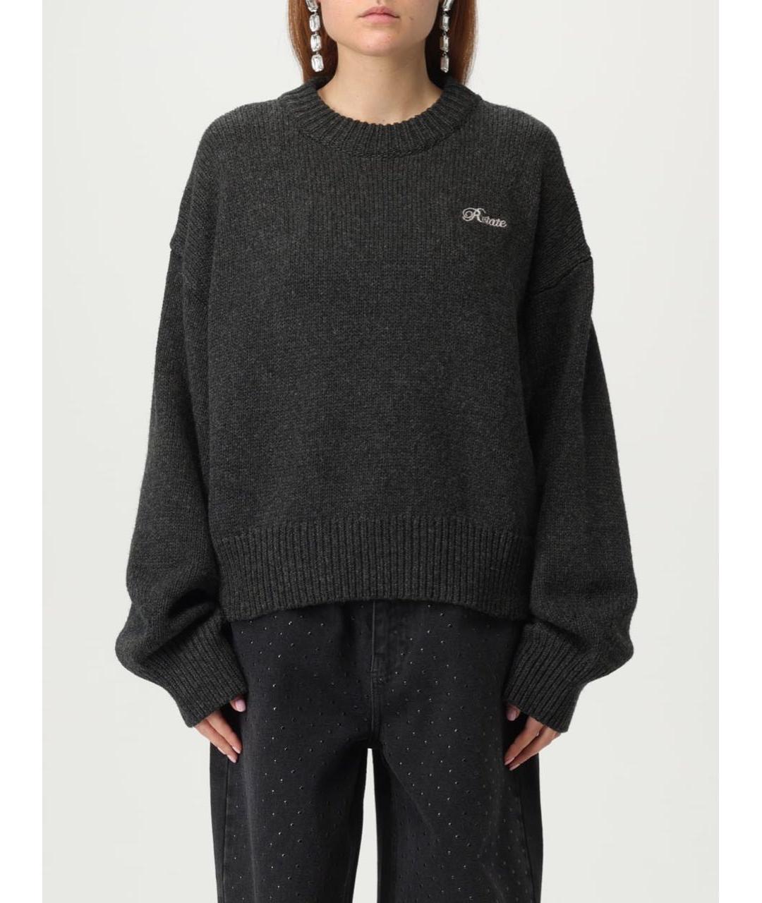 ROTATE Антрацитовый шерстяной джемпер / свитер, фото 8