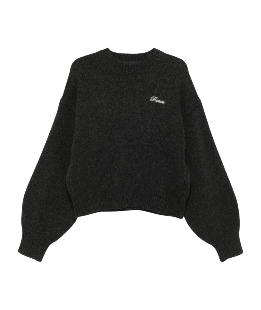 ROTATE Антрацитовый шерстяной джемпер / свитер, фото 1