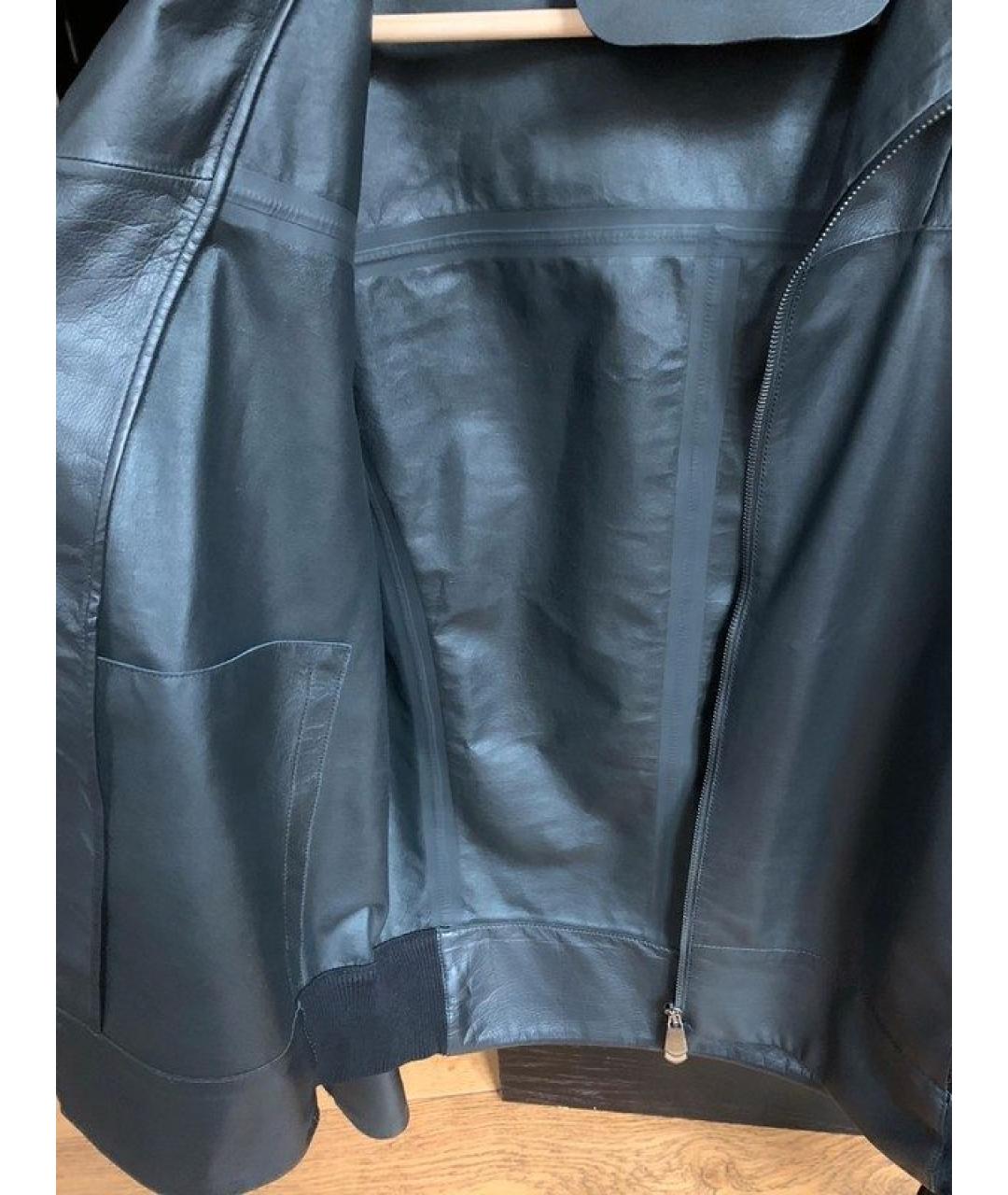 BERLUTI Черная кожаная куртка, фото 5