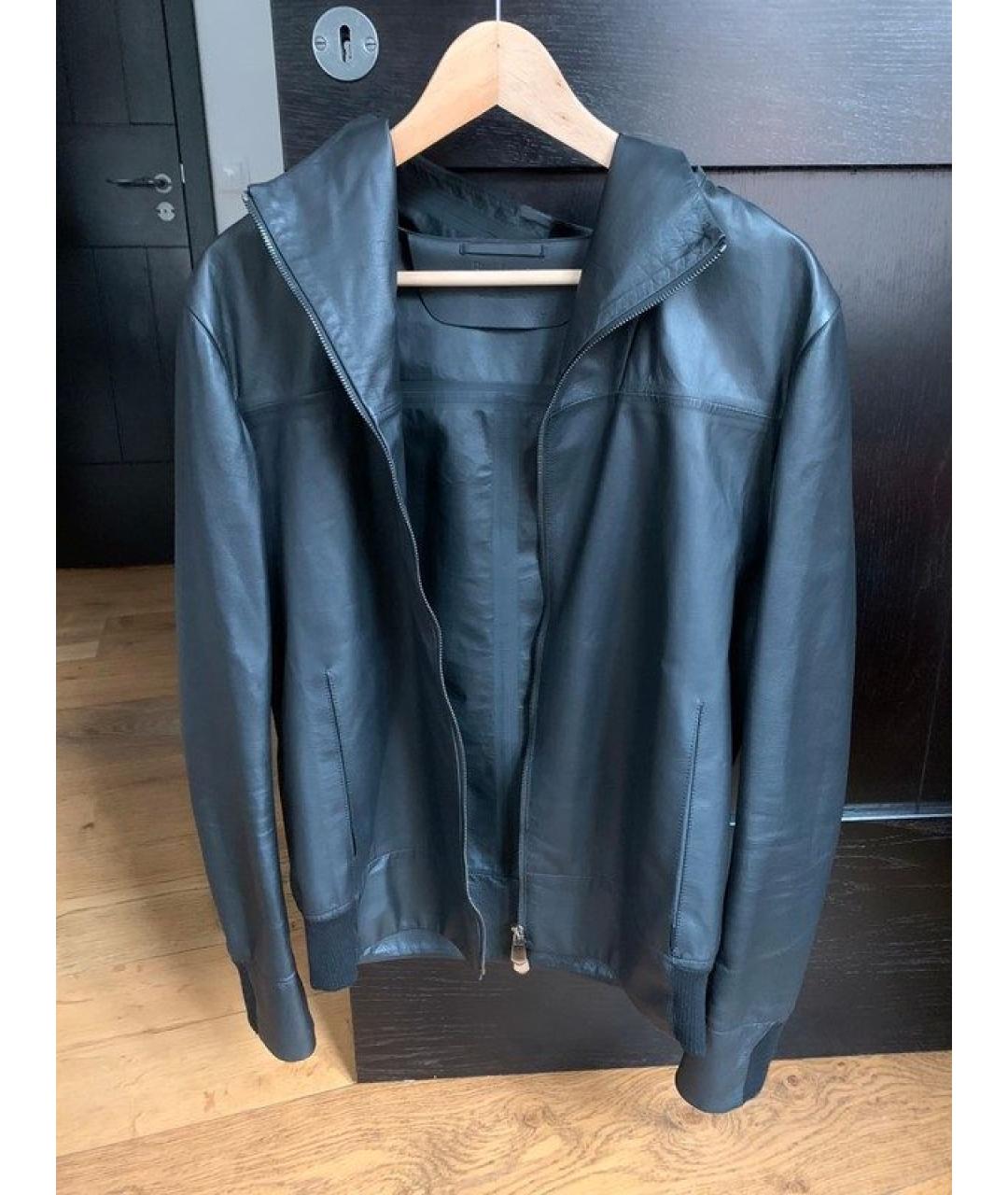 BERLUTI Черная кожаная куртка, фото 2