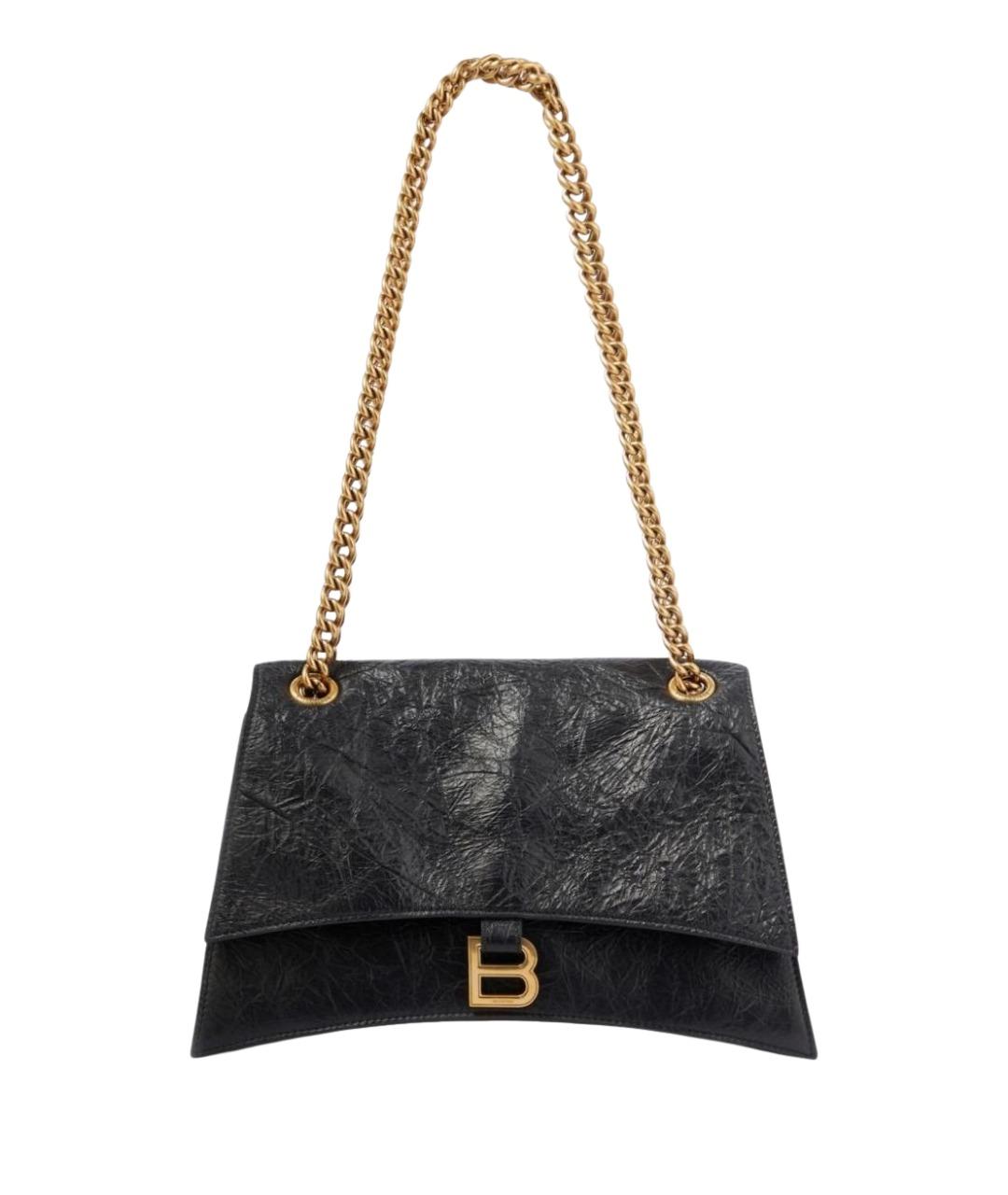 BALENCIAGA Черная кожаная сумка с короткими ручками, фото 1