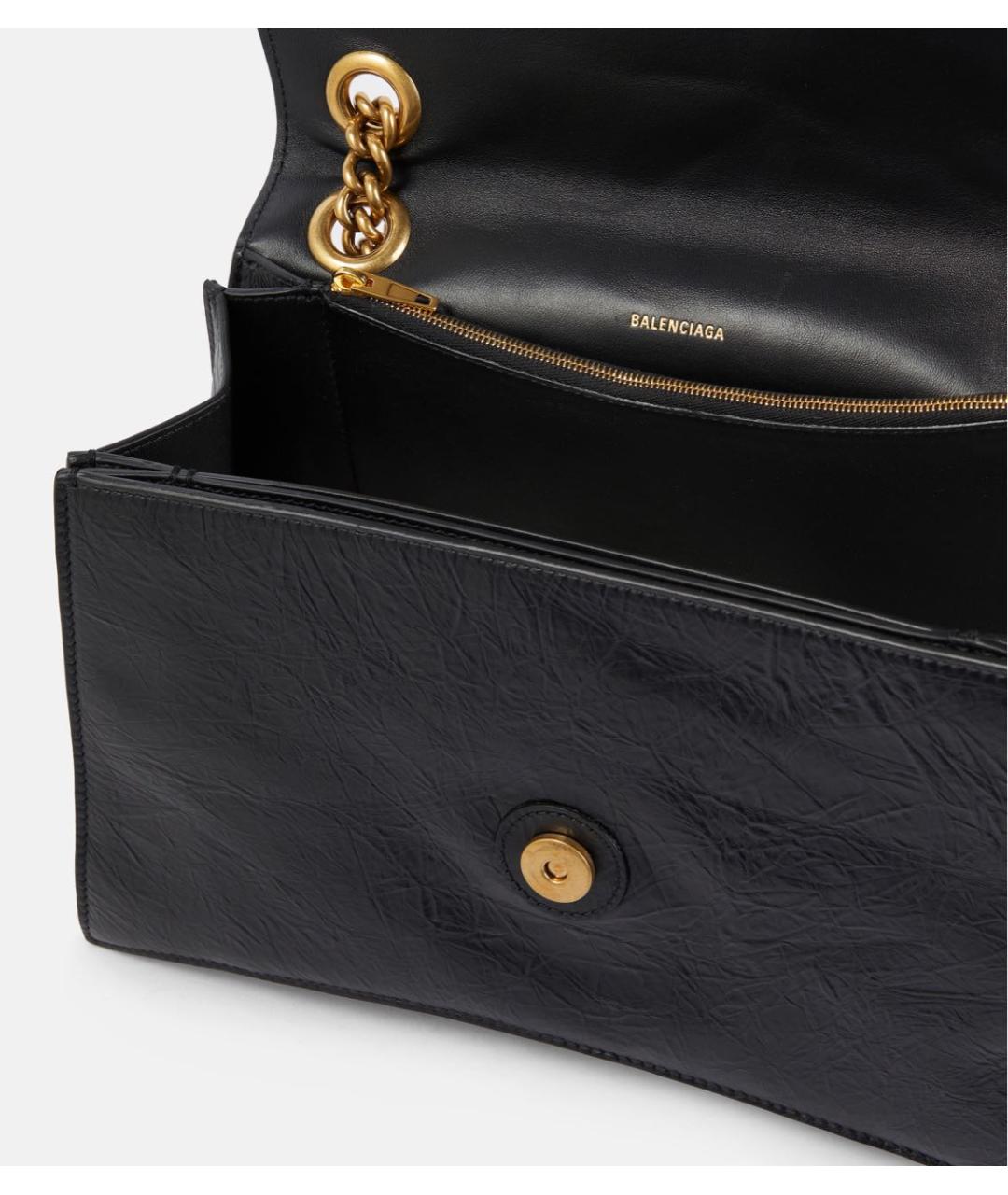 BALENCIAGA Черная кожаная сумка с короткими ручками, фото 3