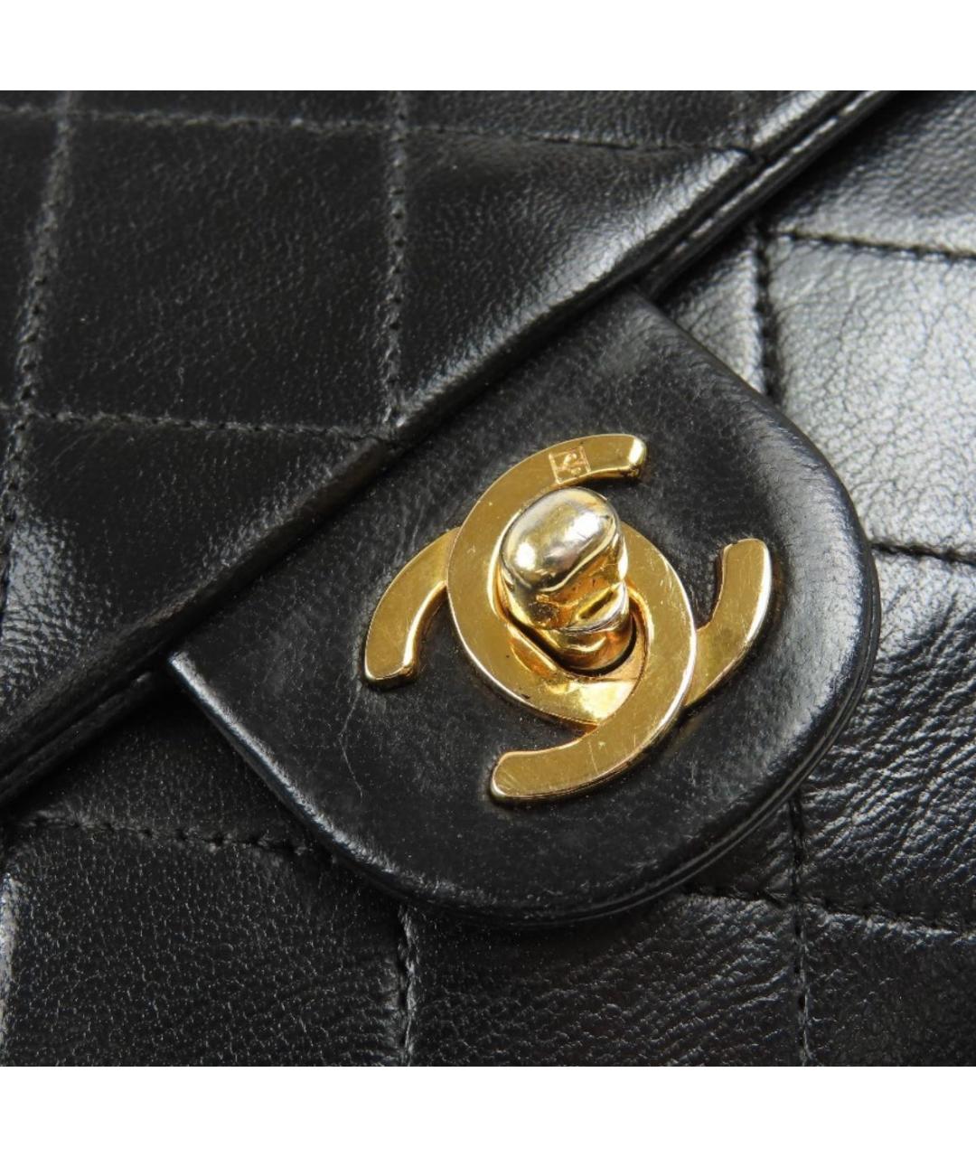 CHANEL Черная кожаная сумка через плечо, фото 6