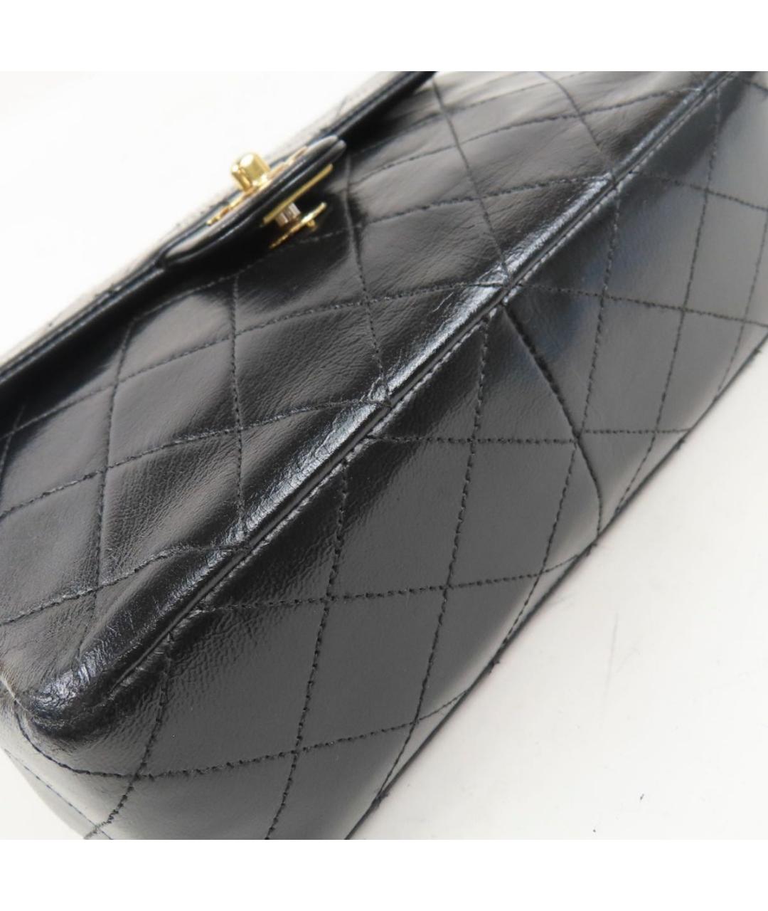 CHANEL Черная кожаная сумка через плечо, фото 5