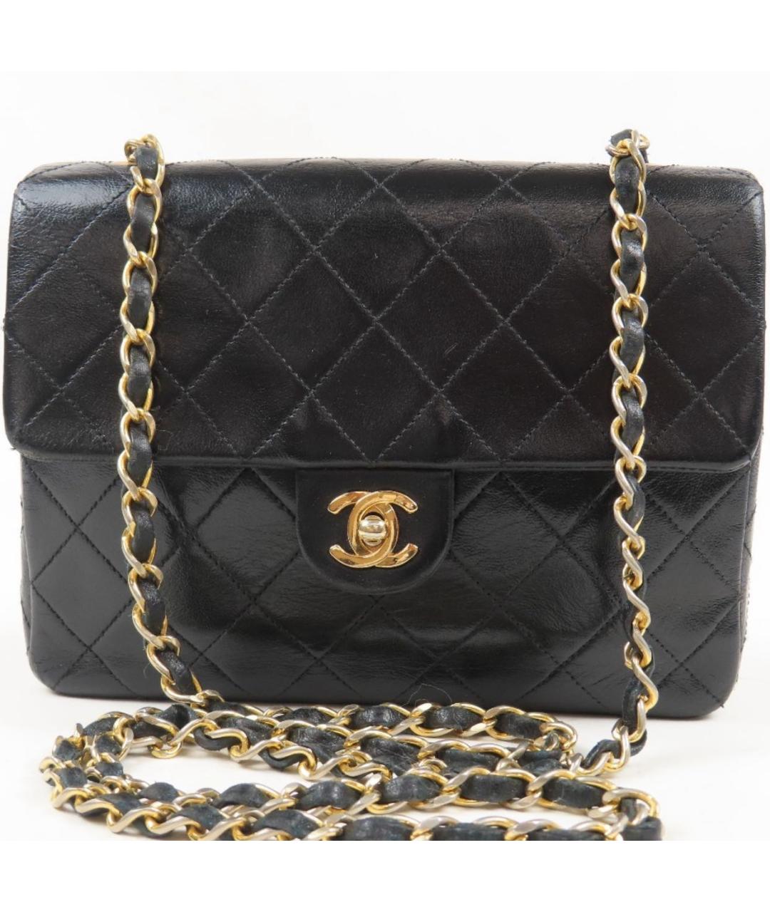 CHANEL Черная кожаная сумка через плечо, фото 9