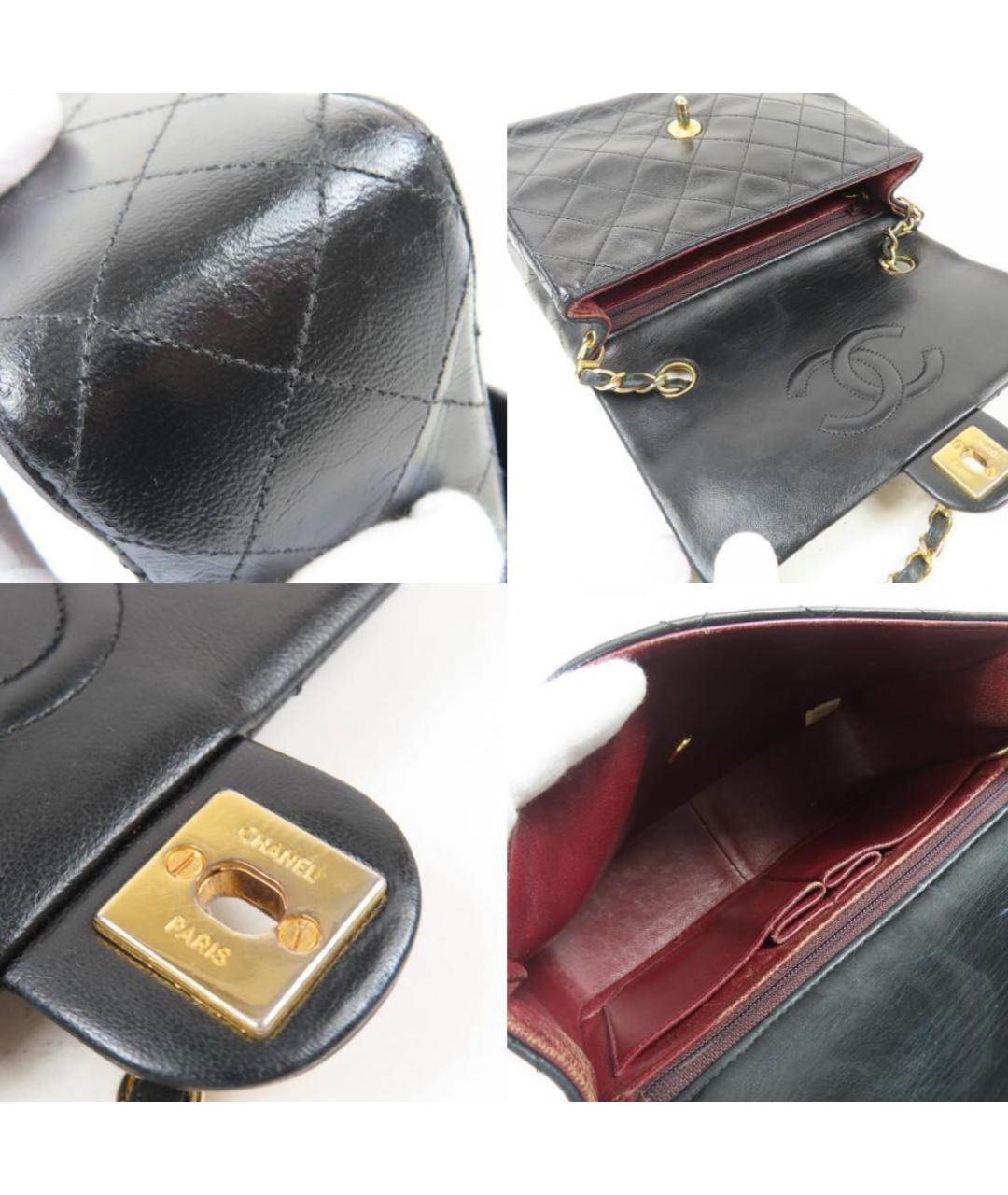 CHANEL Черная кожаная сумка через плечо, фото 8