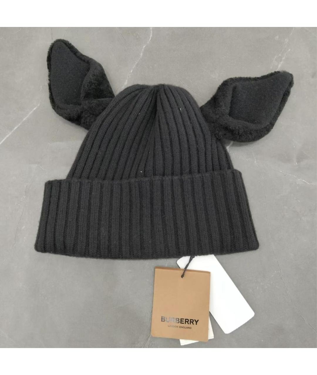 BURBERRY Черная шерстяная шапка, фото 2