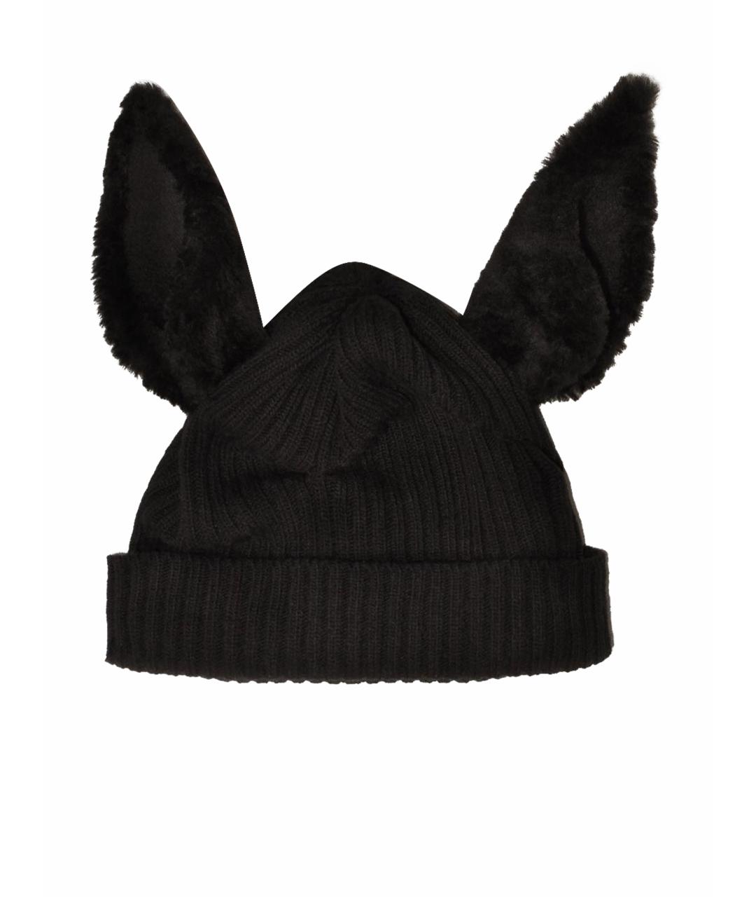 BURBERRY Черная шерстяная шапка, фото 1