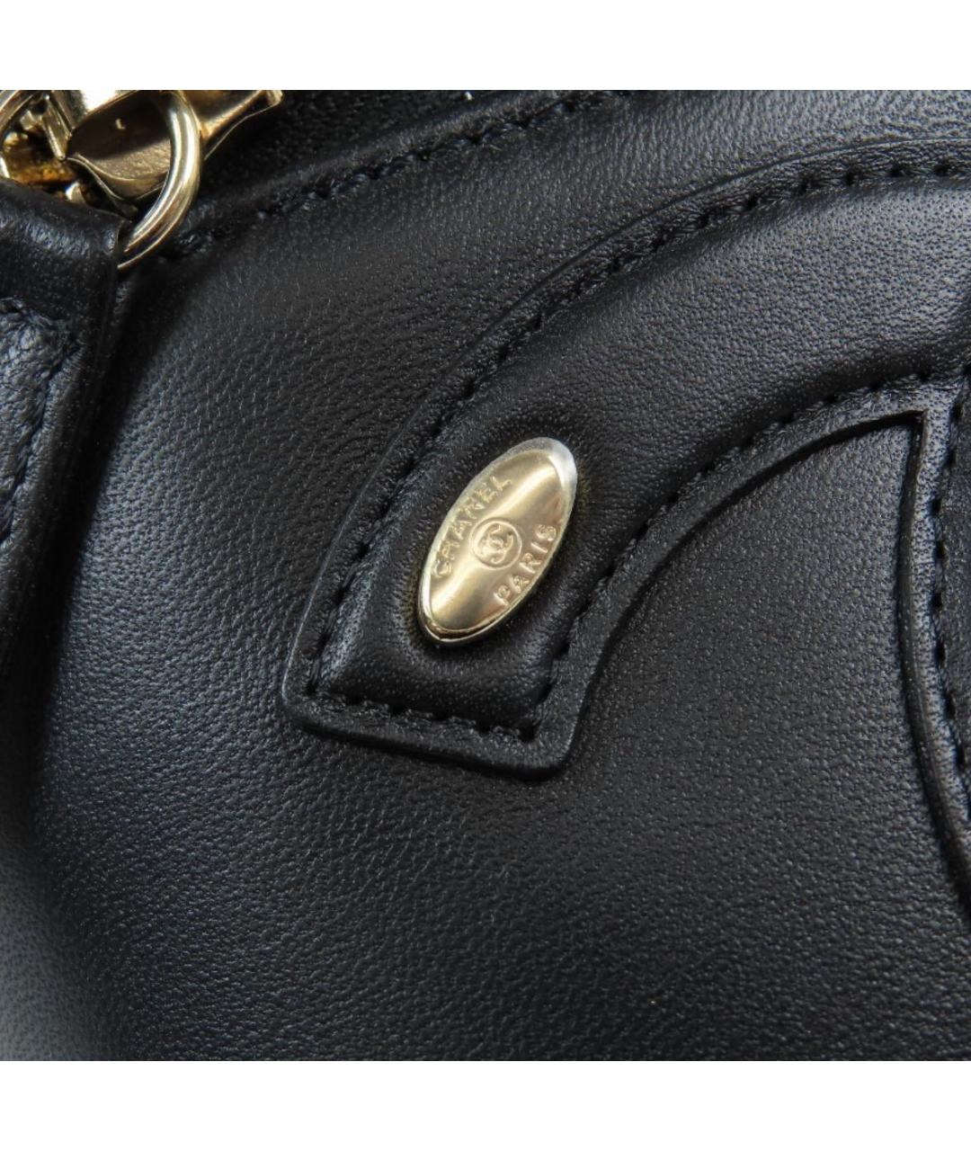 CHANEL Черная кожаная сумка через плечо, фото 6