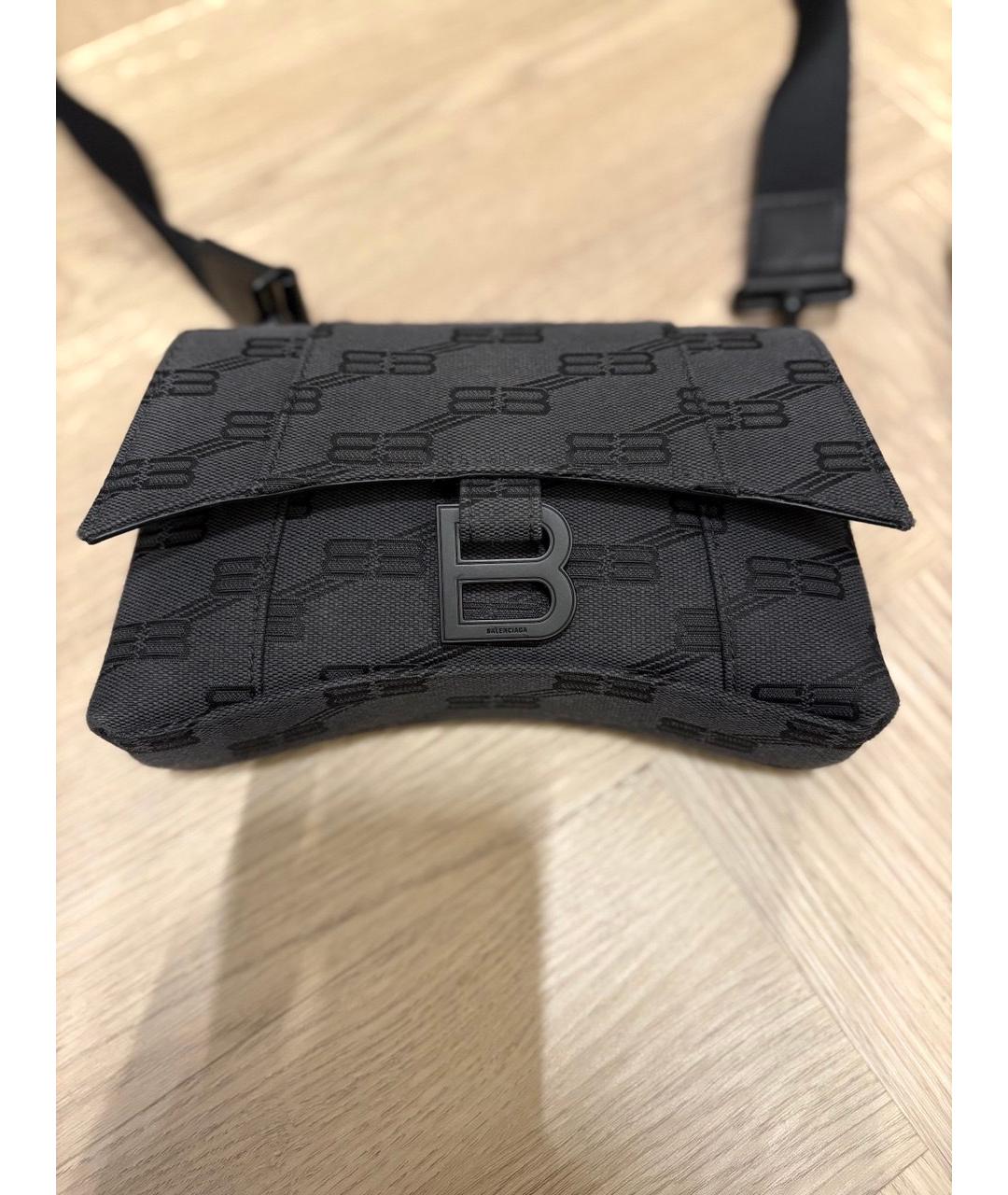 BALENCIAGA Черная тканевая сумка через плечо, фото 10