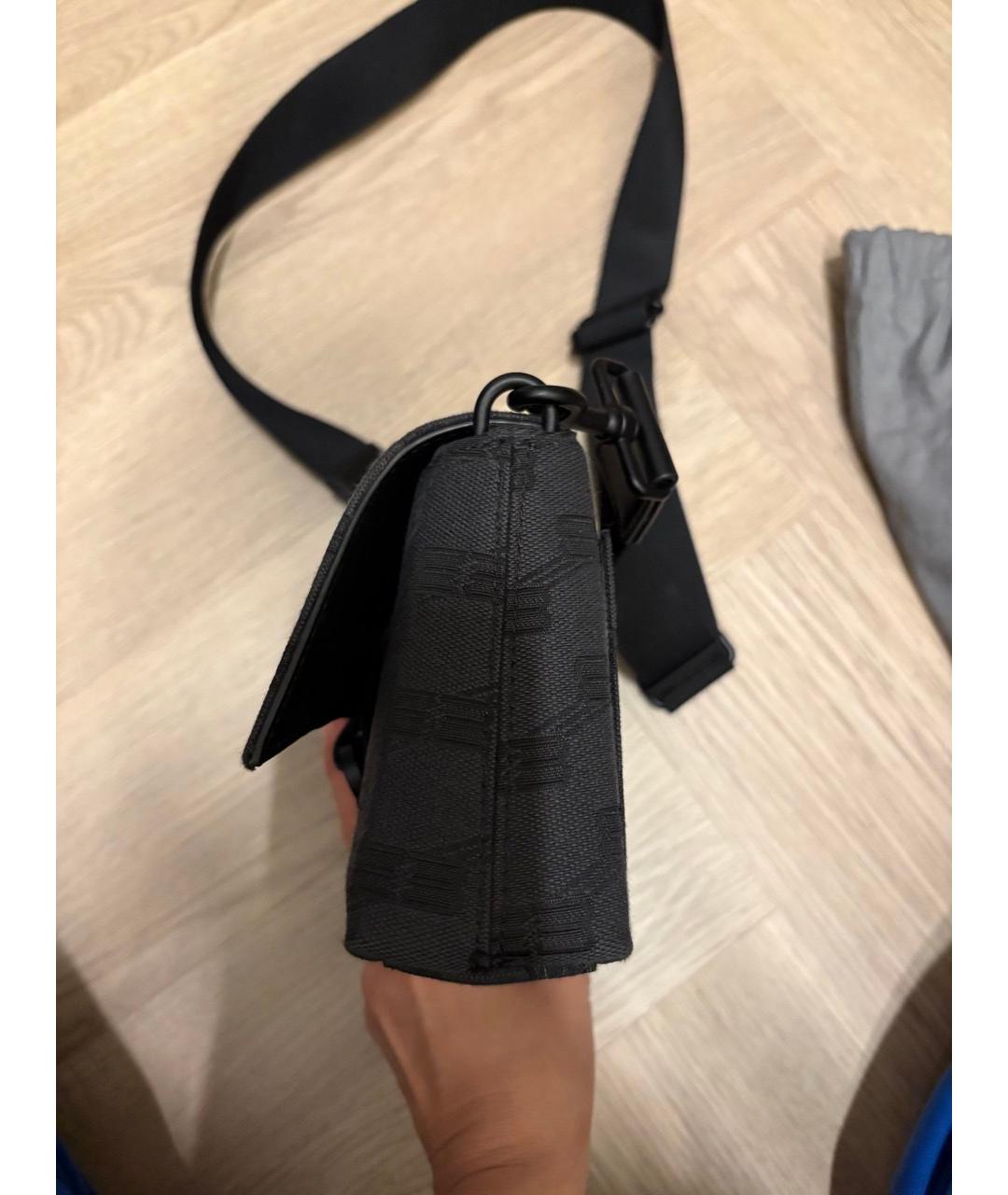 BALENCIAGA Черная тканевая сумка через плечо, фото 9