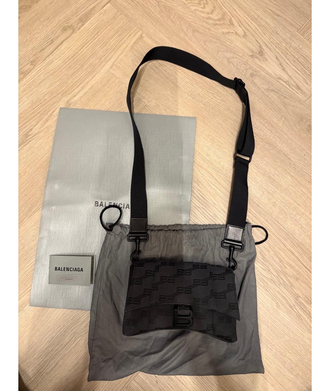 BALENCIAGA Черная тканевая сумка через плечо, фото 8