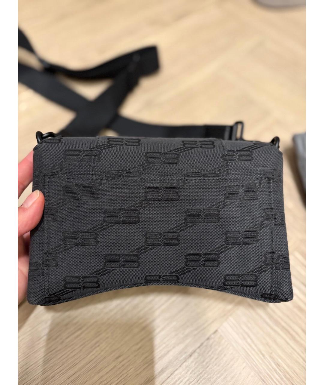 BALENCIAGA Черная тканевая сумка через плечо, фото 3