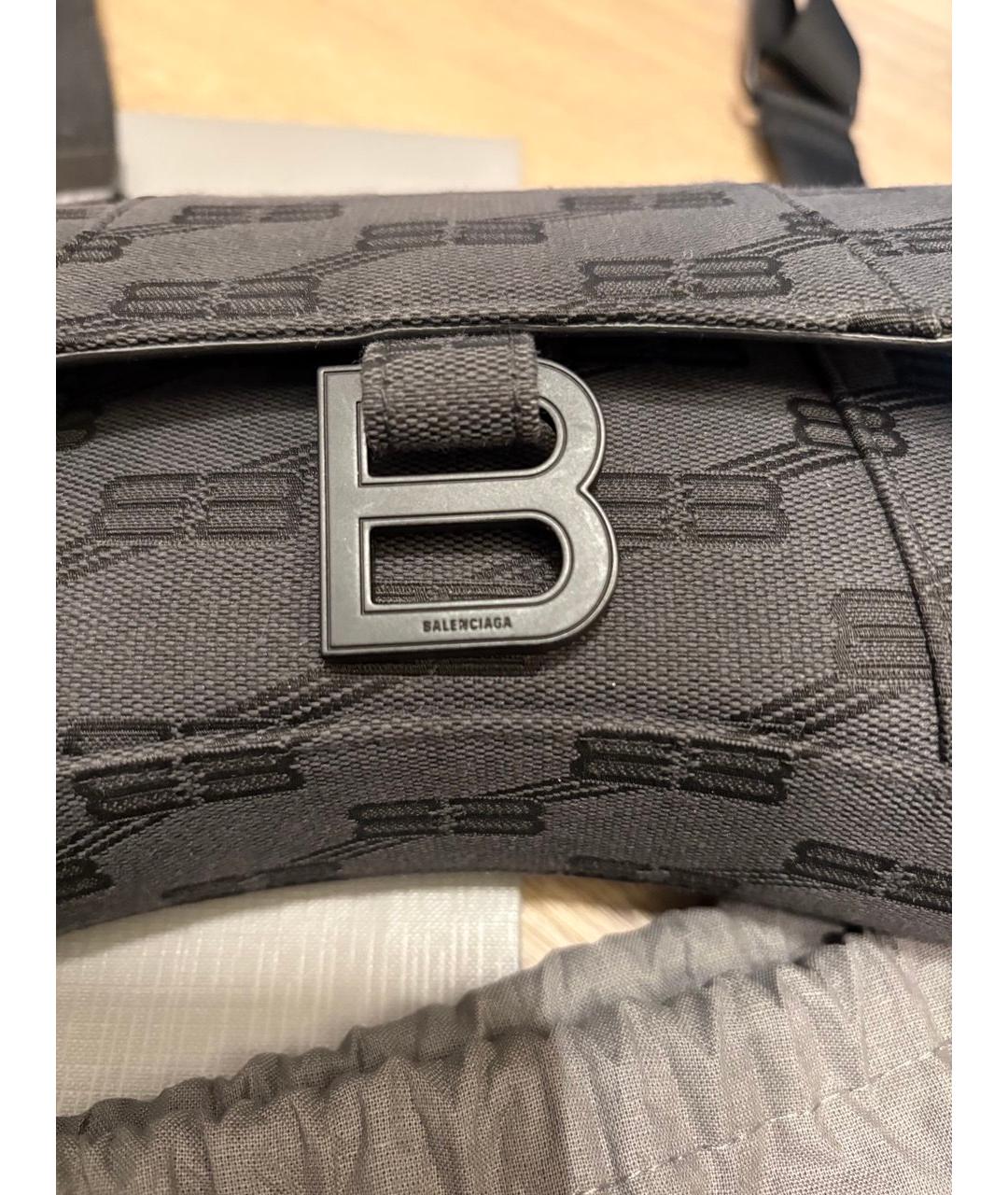 BALENCIAGA Черная тканевая сумка через плечо, фото 6