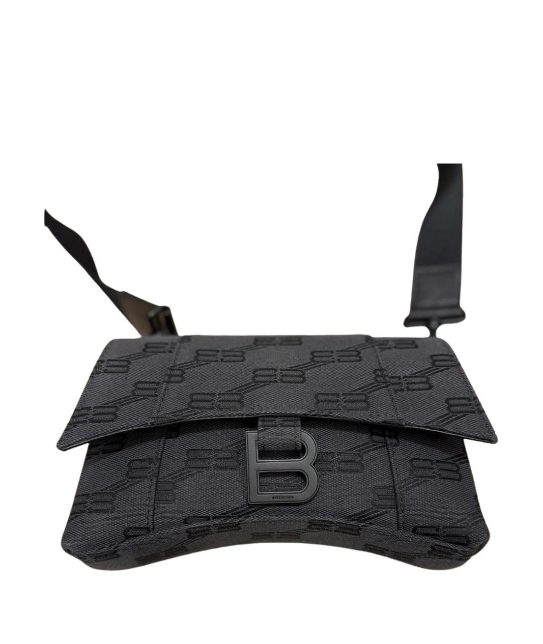 BALENCIAGA Черная тканевая сумка через плечо, фото 1