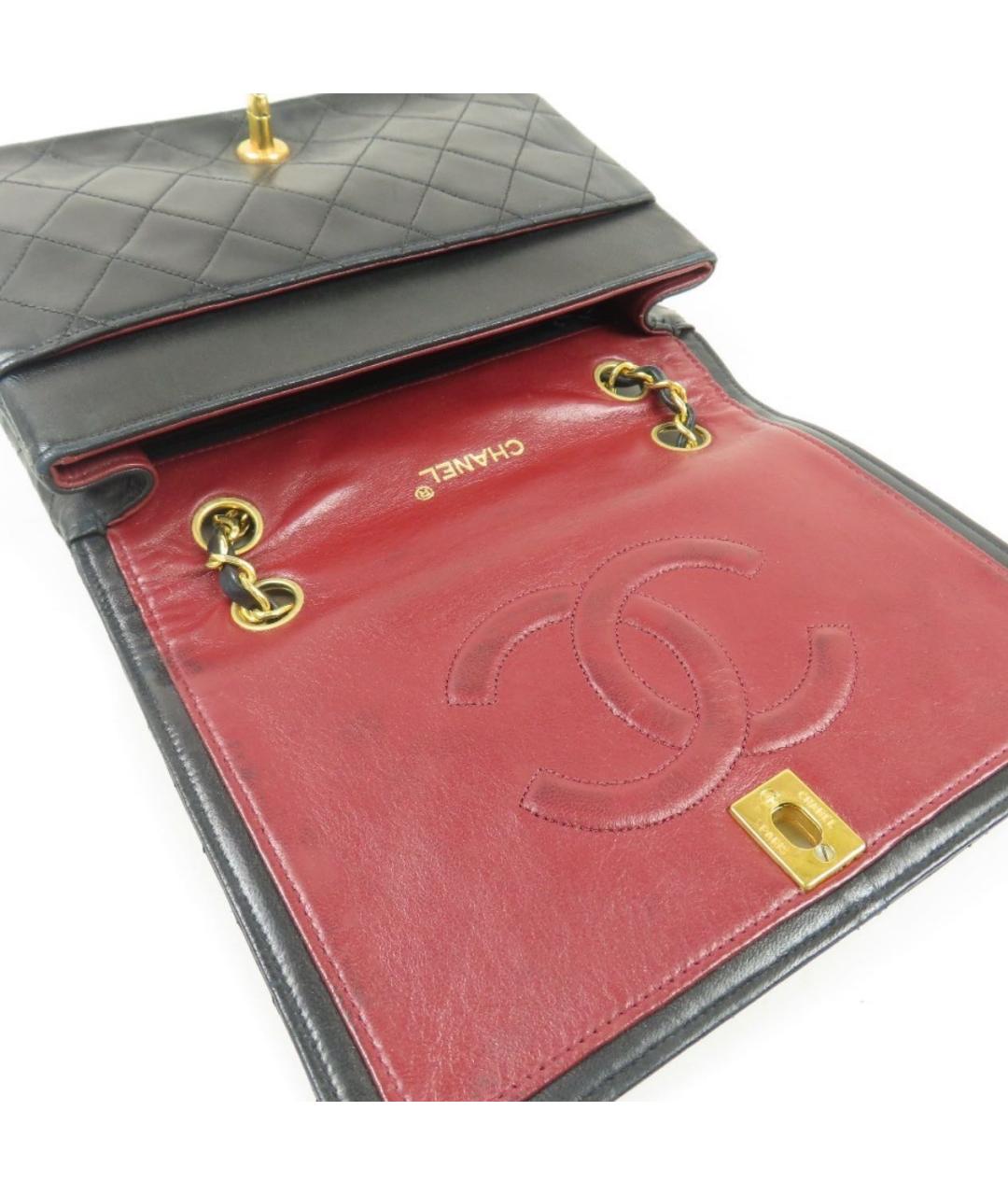 CHANEL Черная кожаная сумка через плечо, фото 8