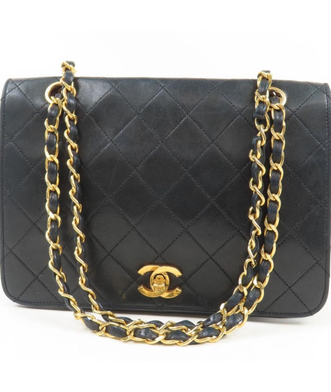 CHANEL Черная кожаная сумка через плечо, фото 9
