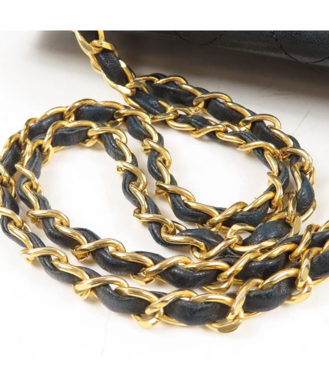 CHANEL Черная кожаная сумка через плечо, фото 7