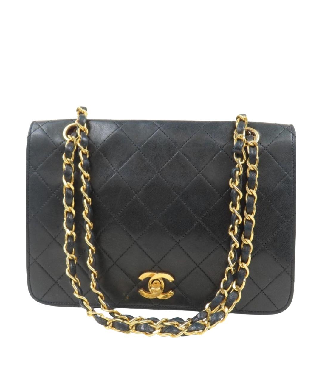 CHANEL Черная кожаная сумка через плечо, фото 1