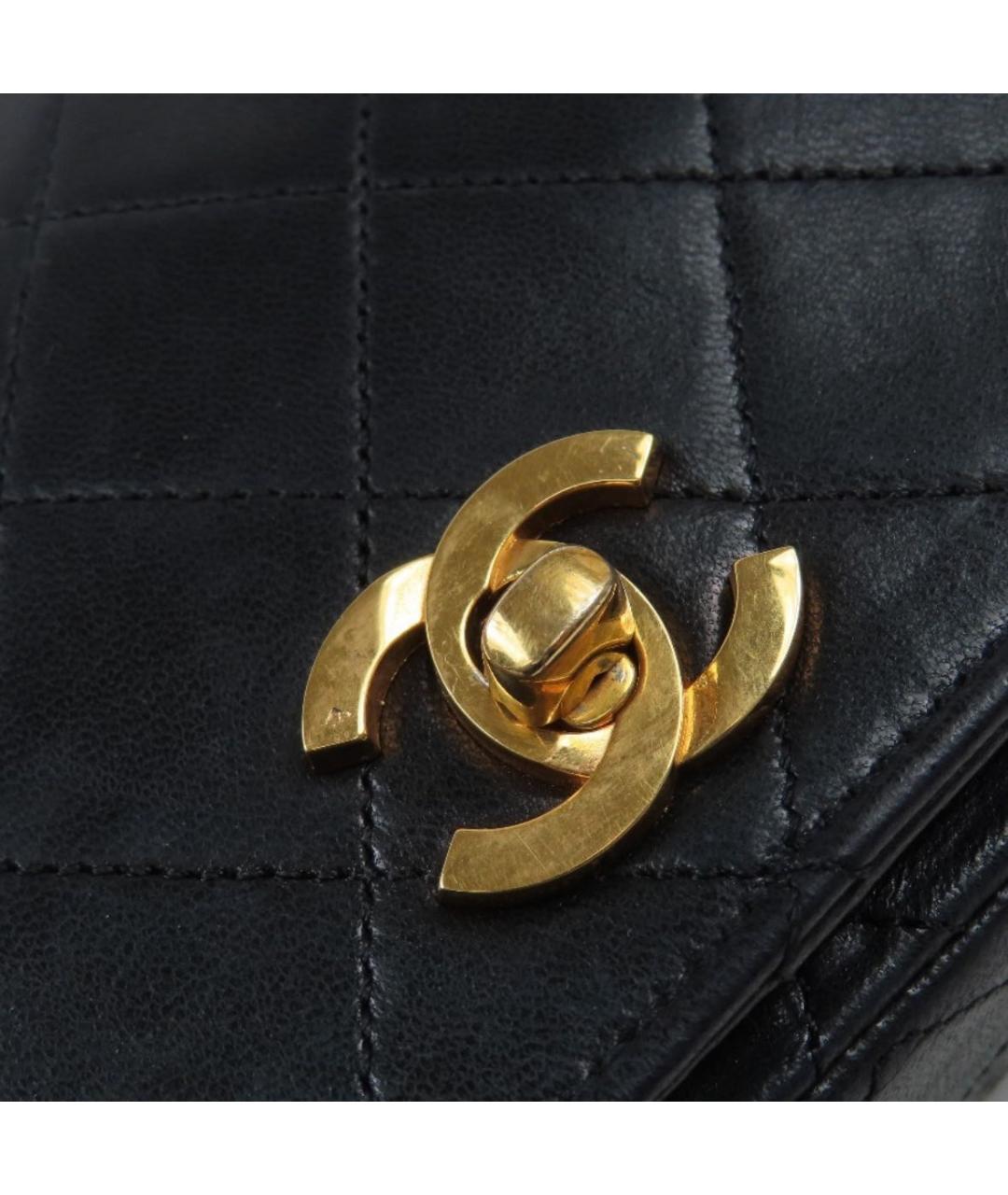 CHANEL Черная кожаная сумка через плечо, фото 6