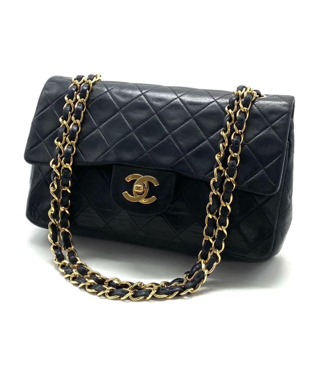 CHANEL Черная кожаная сумка через плечо, фото 9