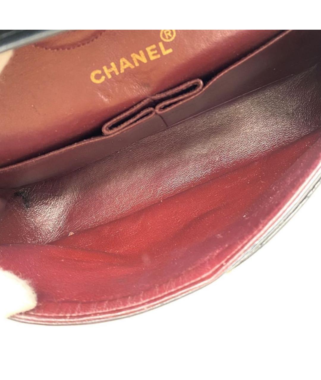 CHANEL Черная кожаная сумка через плечо, фото 8