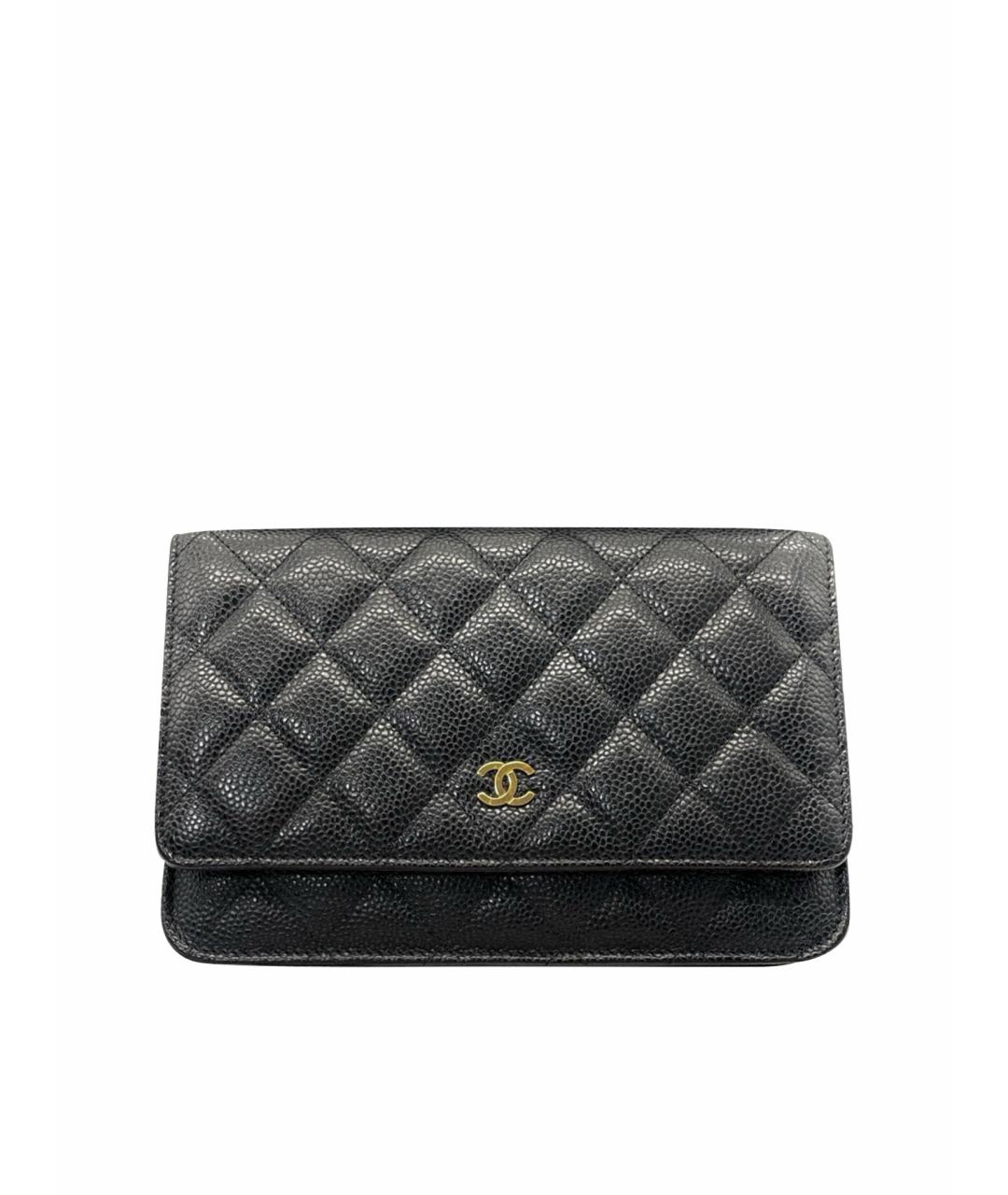 CHANEL Черная кожаная сумка через плечо, фото 1