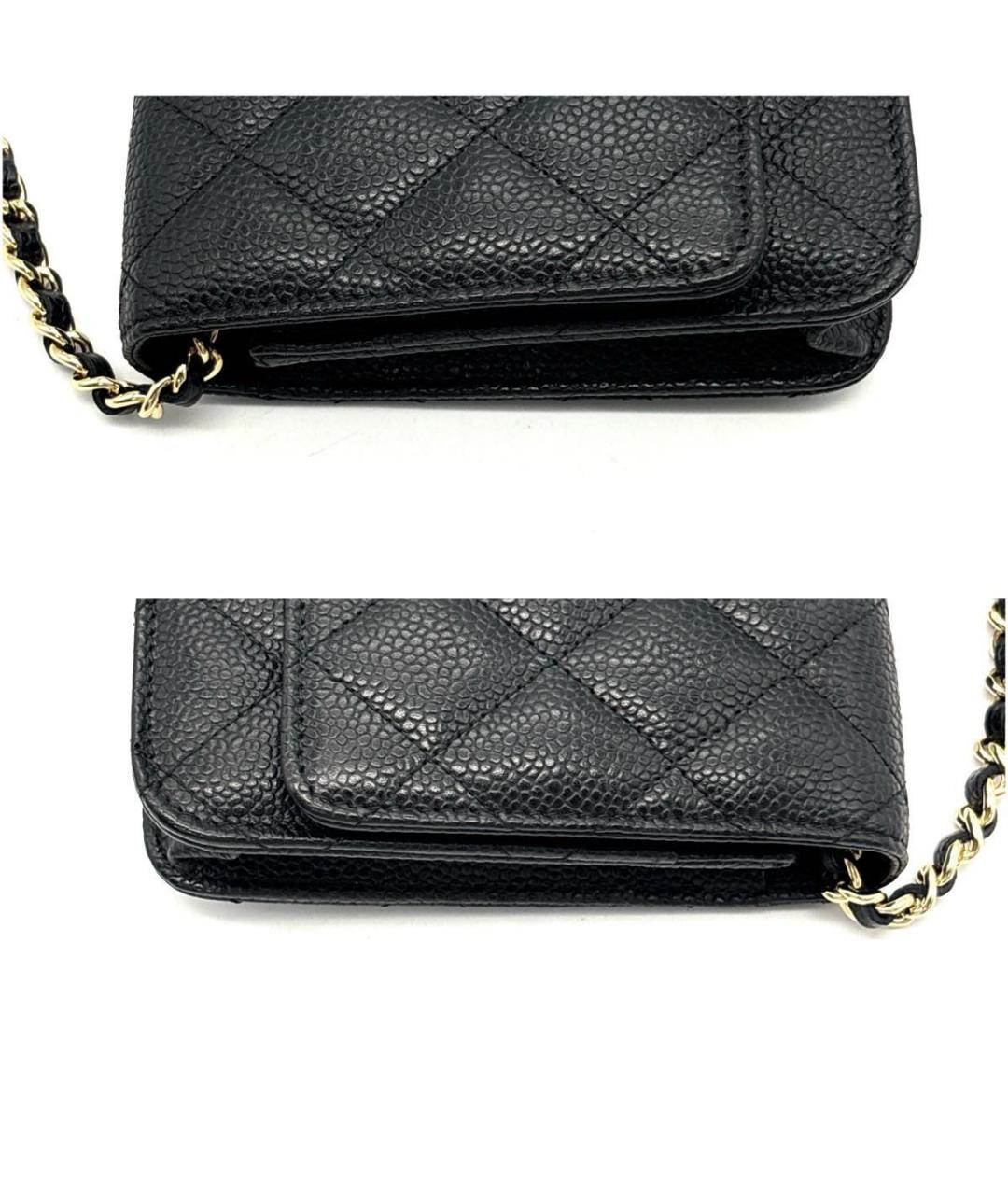 CHANEL Черная кожаная сумка через плечо, фото 3