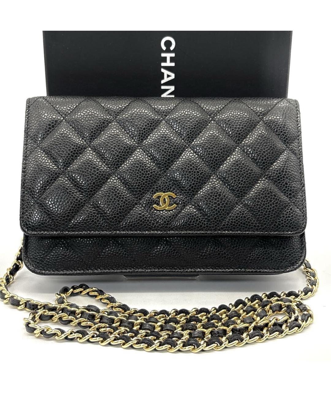 CHANEL Черная кожаная сумка через плечо, фото 6