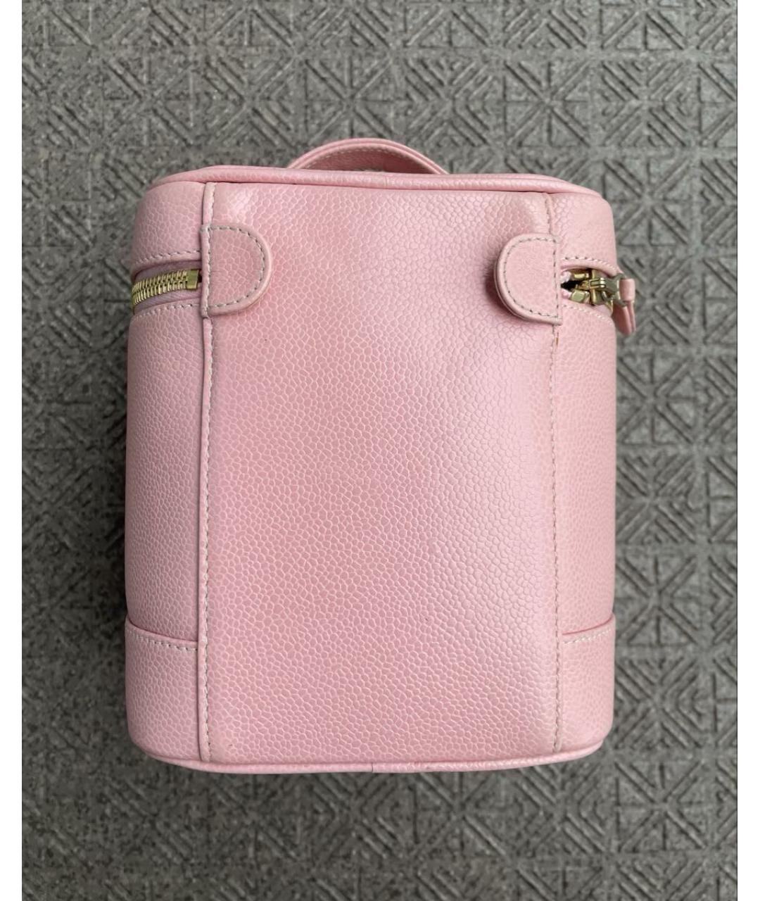 CHANEL Розовая кожаная косметичка, фото 3