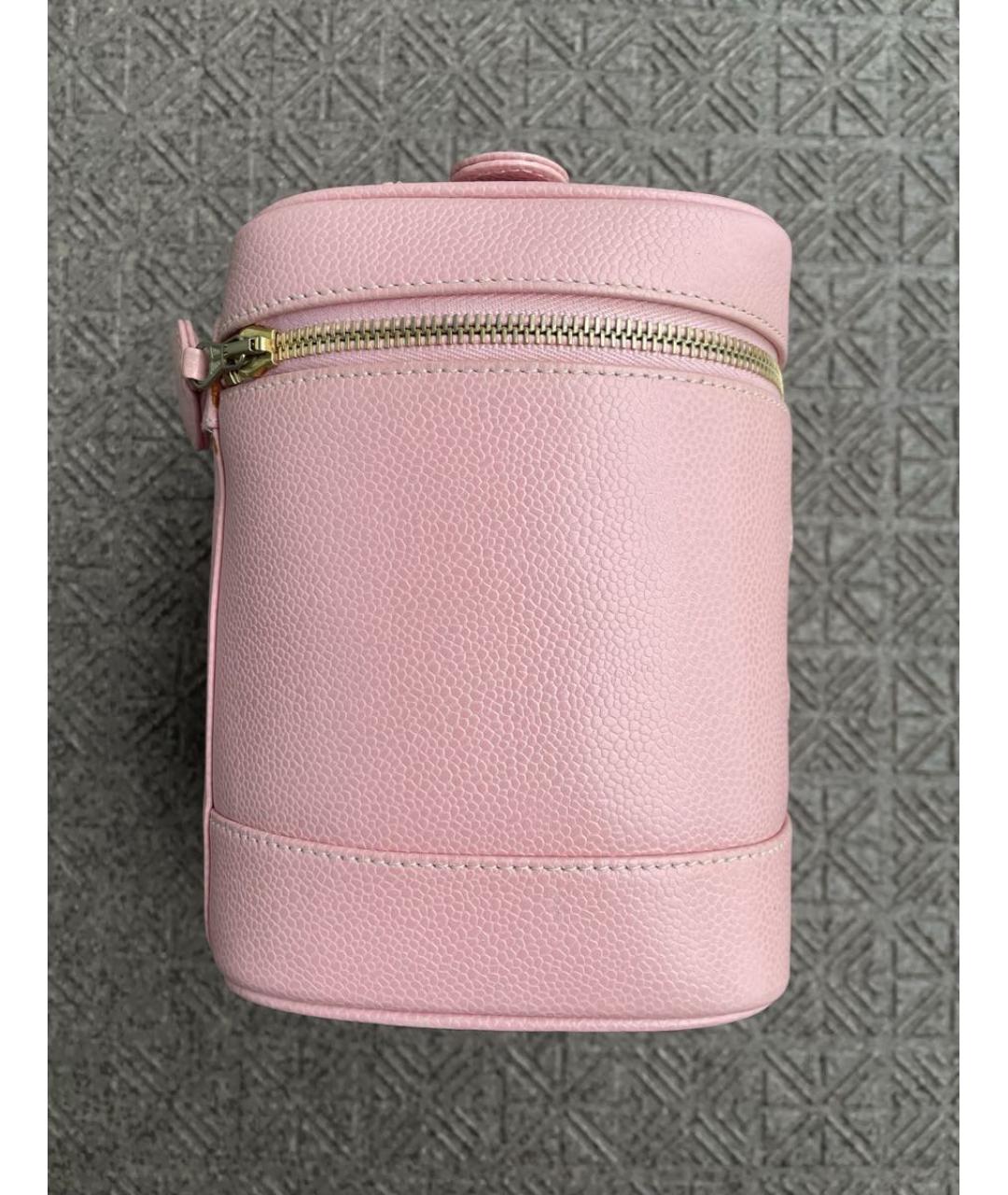 CHANEL Розовая кожаная косметичка, фото 2