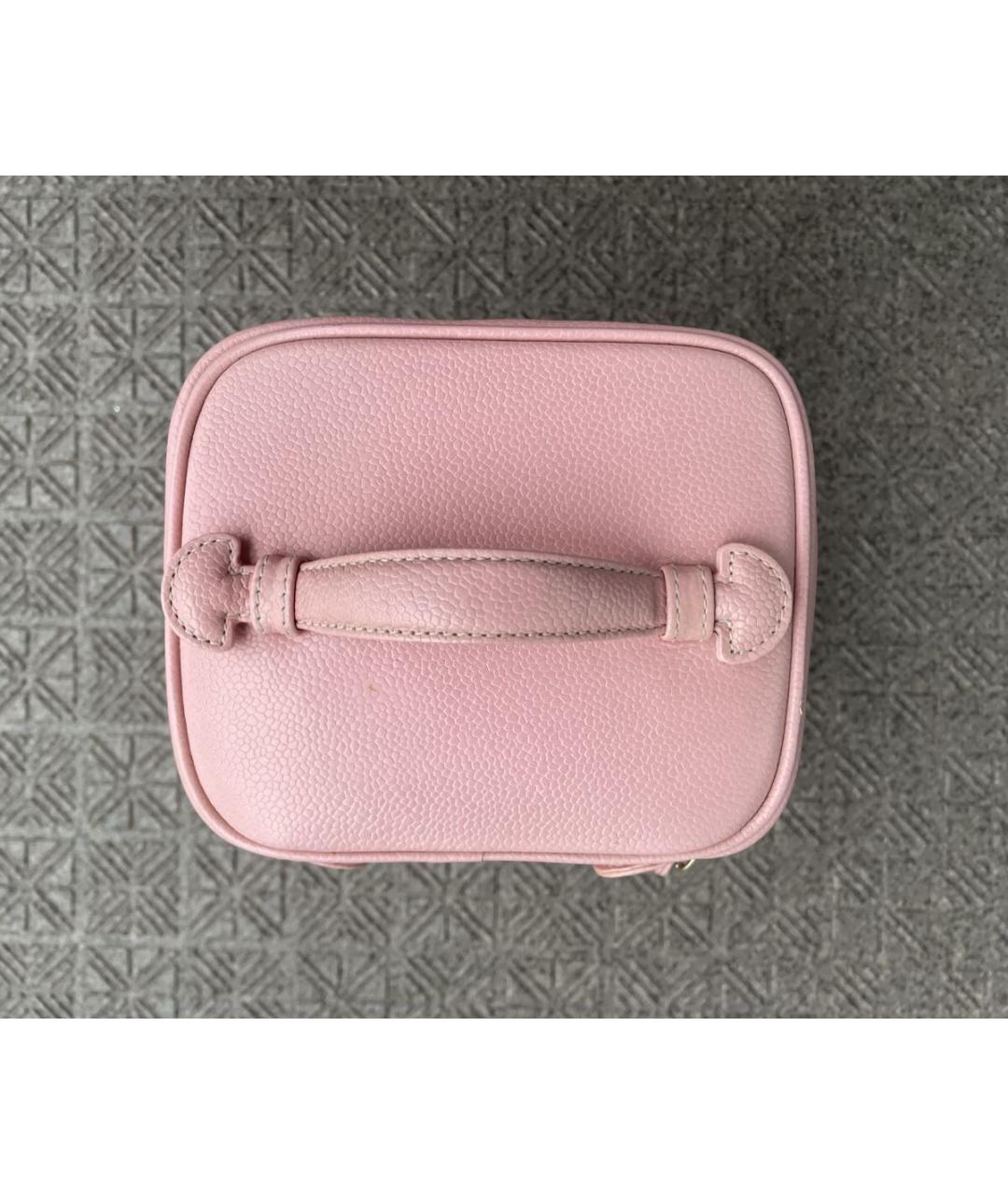 CHANEL Розовая кожаная косметичка, фото 4