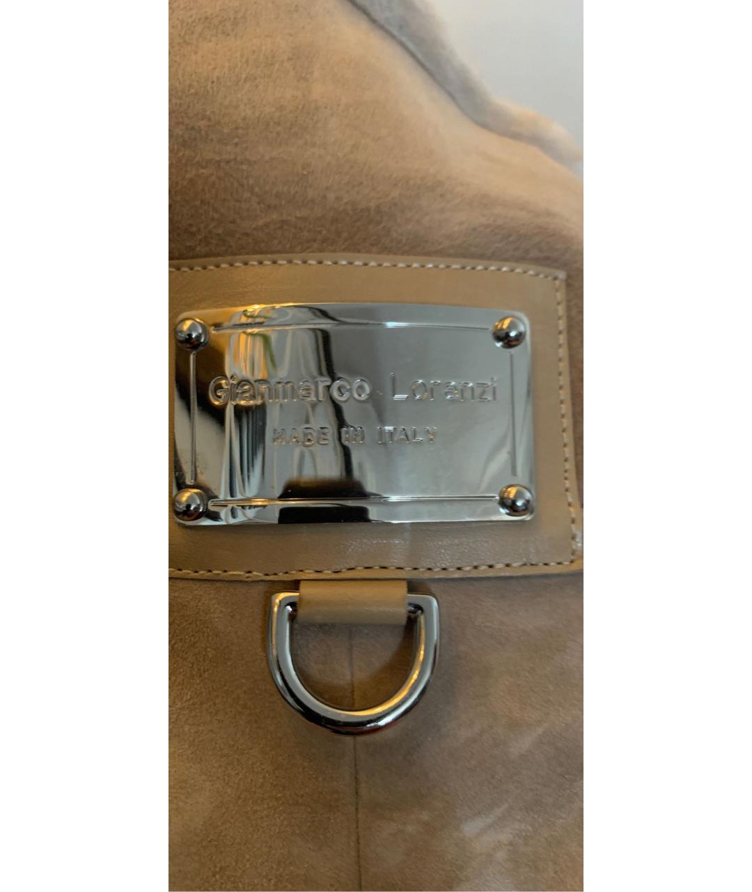 GIAN MARCO LORENZI Бежевые замшевые ботильоны, фото 6