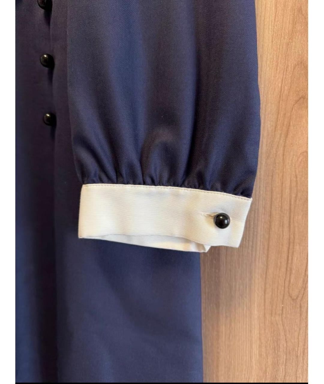 MIU MIU Темно-синее повседневное платье, фото 7