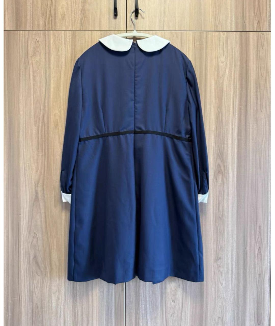 MIU MIU Темно-синее повседневное платье, фото 5