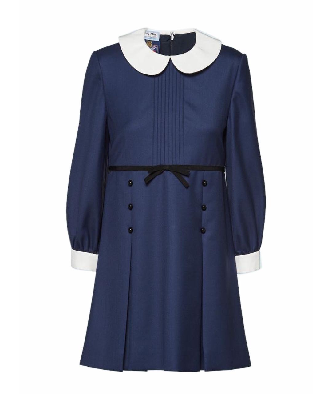 MIU MIU Темно-синее повседневное платье, фото 1